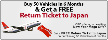 Buy 50 Vehicles in 6 Months & Get a FREE Return Ticket to Japan
